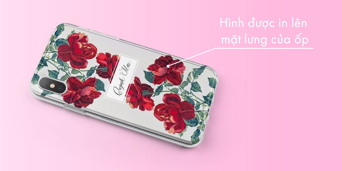 bo suu tap hoa va la, hinh duoc in len mat lung cua op