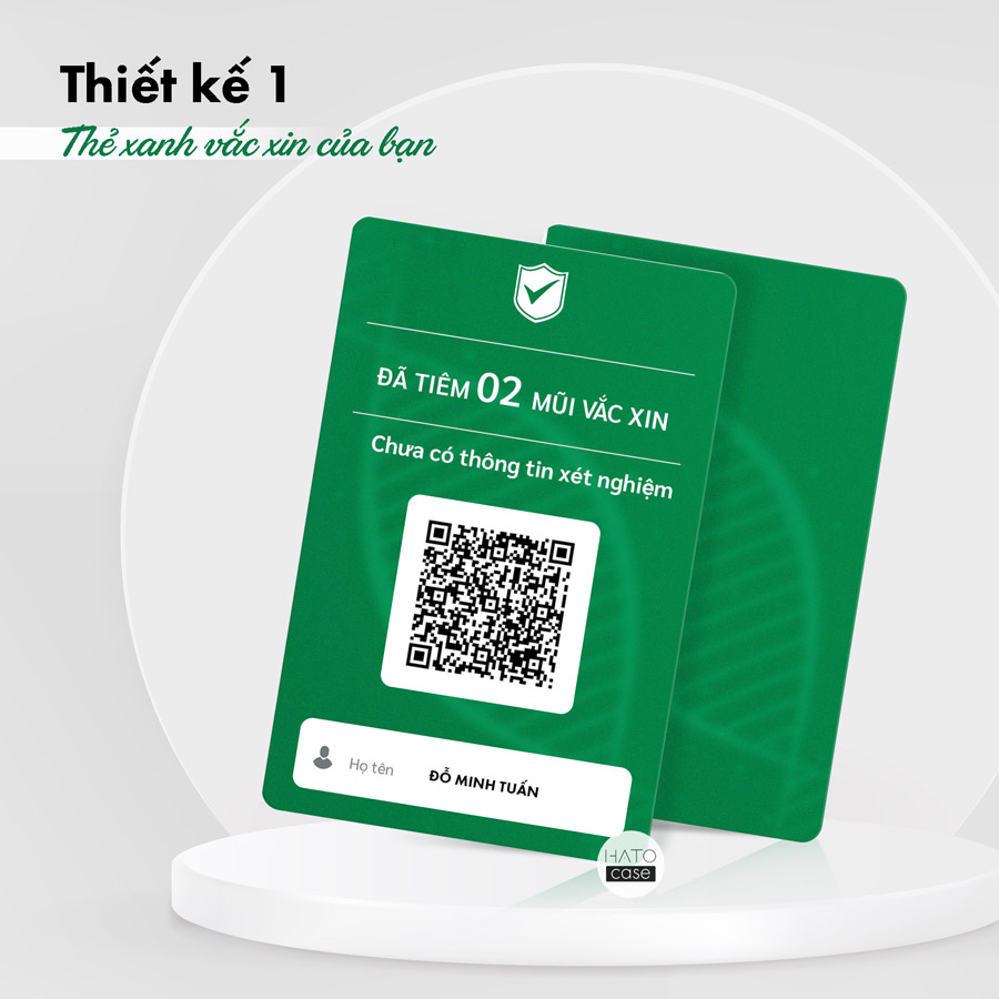 in thẻ xanh thẻ vàng vắc xin