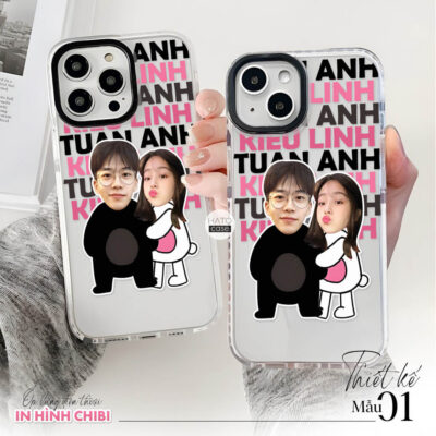 Ốp lưng cặp đôi chibi in tên 01 | Tất cả dòng điện thoại