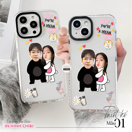 Ốp lưng cặp đôi chibi sticker 1 | Tất cả dòng điện thoại