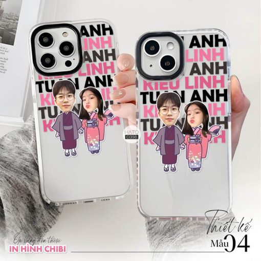 Ốp lưng cặp đôi chibi in tên 01 | Tất cả dòng điện thoại - Image 4