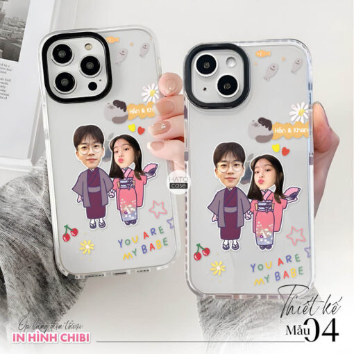 Ốp lưng cặp đôi chibi sticker 1 | Tất cả dòng điện thoại - Image 4