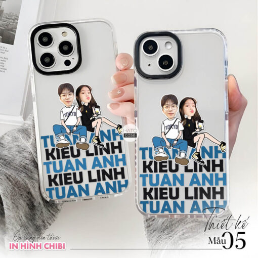 Ốp lưng cặp đôi chibi in tên 01 | Tất cả dòng điện thoại - Image 5