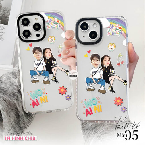 Ốp lưng cặp đôi chibi sticker 1 | Tất cả dòng điện thoại - Image 5