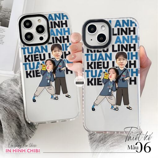 Ốp lưng cặp đôi chibi in tên 02 | Tất cả dòng điện thoại (Sao chép) - Image 2