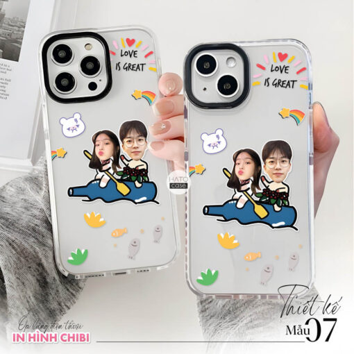 Ốp lưng cặp đôi chibi sticker 2 | Tất cả dòng điện thoại - Image 2