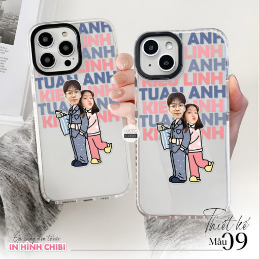 Ốp lưng cặp đôi chibi in tên 02 | Tất cả dòng điện thoại (Sao chép) - Image 4