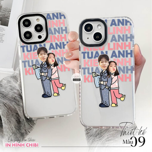 Ốp lưng cặp đôi chibi in tên | Tất cả dòng điện thoại - Image 10