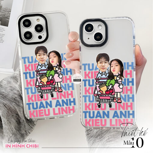 Ốp lưng cặp đôi chibi in tên 02 | Tất cả dòng điện thoại (Sao chép) - Image 5