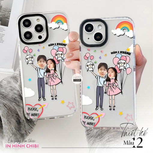 Ốp lưng cặp đôi chibi sticker 3 | Tất cả dòng điện thoại - Image 2