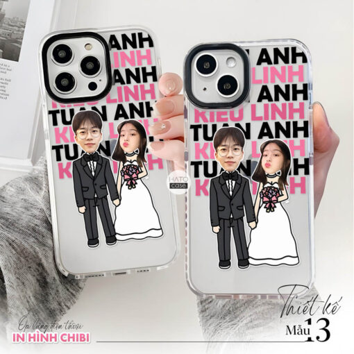 Ốp lưng cặp đôi chibi in tên 03 | Tất cả dòng điện thoại - Image 3