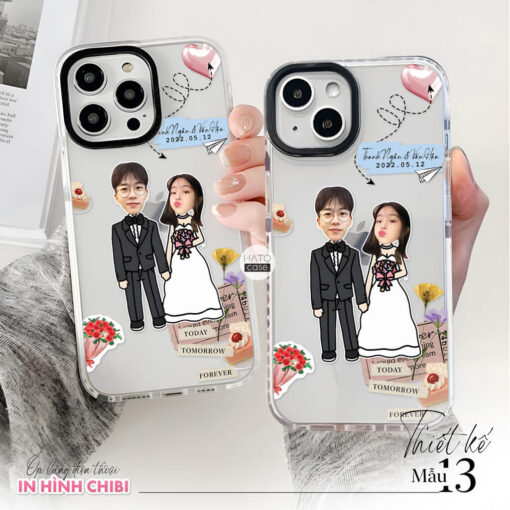 Ốp lưng cặp đôi chibi sticker 3 | Tất cả dòng điện thoại - Image 3