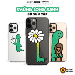 Ốp lưng điện thoại dễ thương in hình khủng long ngộ nghĩnh