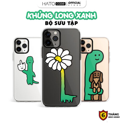 Ốp lưng điện thoại dễ thương in hình khủng long ngộ nghĩnh